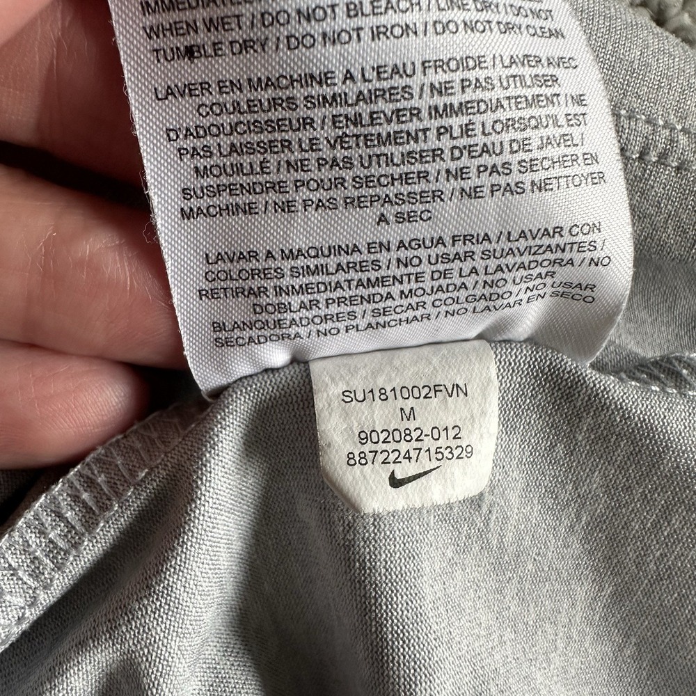 Nike Dri-Fit Womens Shirt M Scoop Neck Light Gray Heather Gym Workout‎ * - Picture 10 of 10